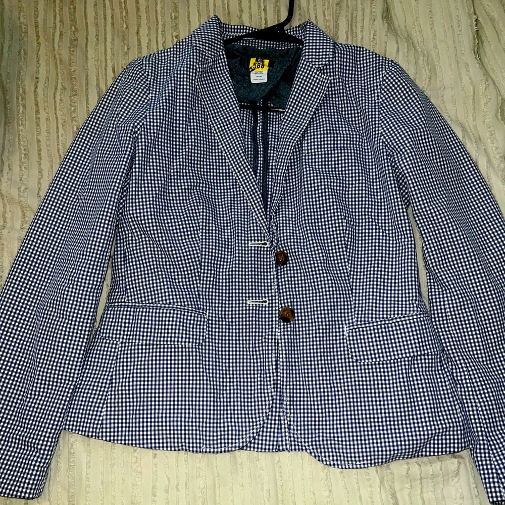 J. Crew gingham blazer